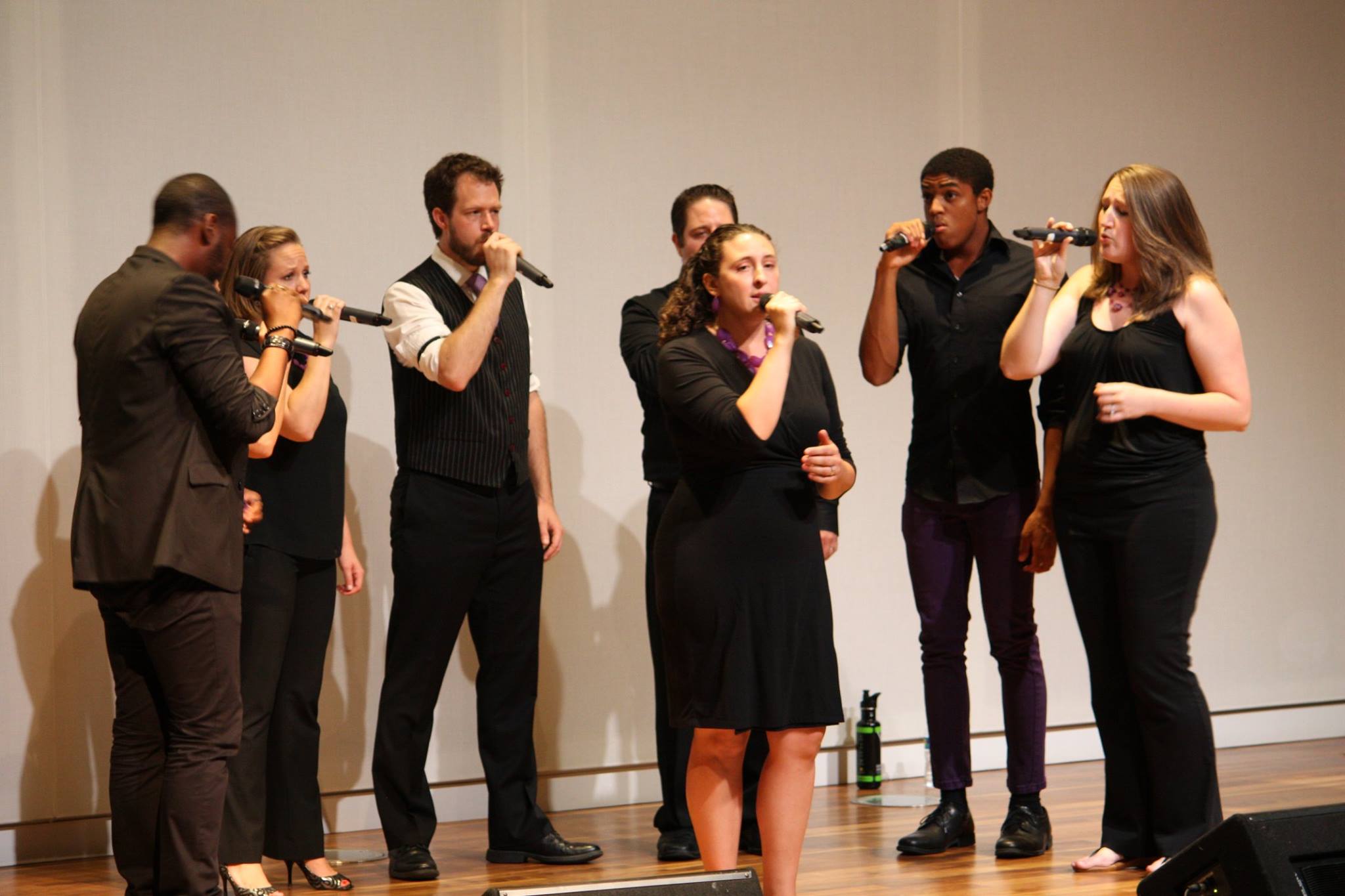 A cappella group singing