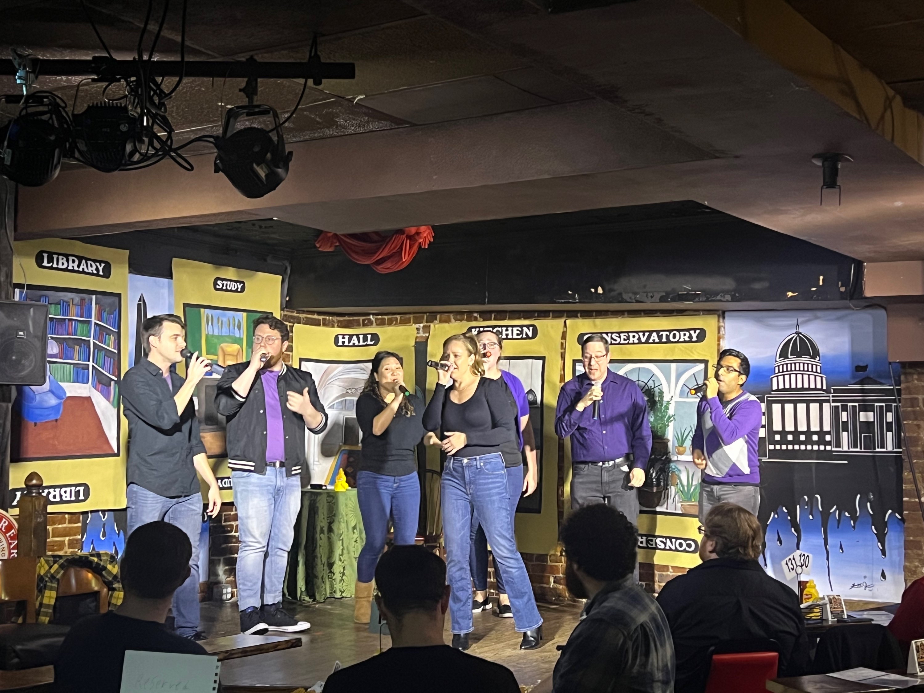 A cappella group singing