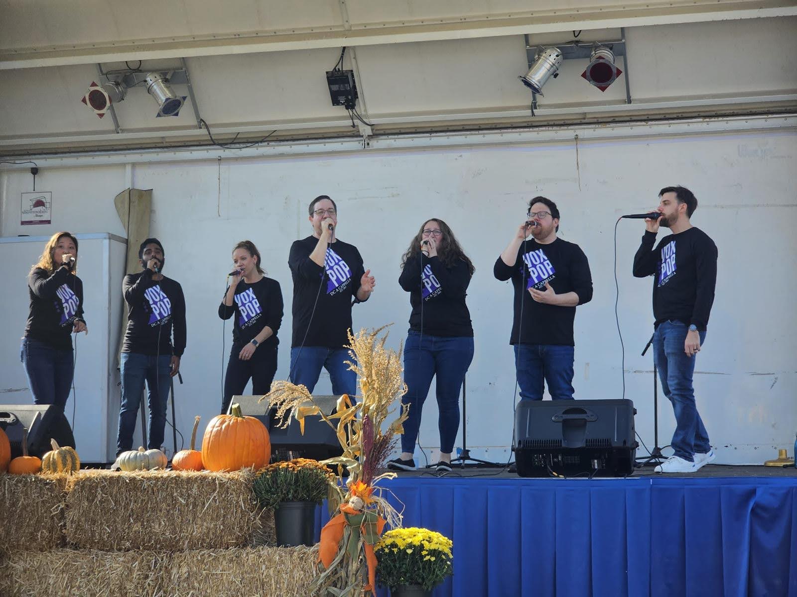 A cappella group singing