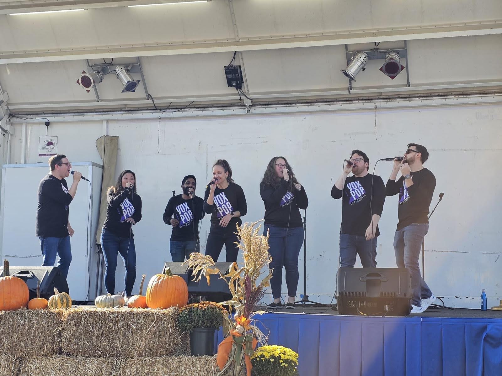 A cappella group singing