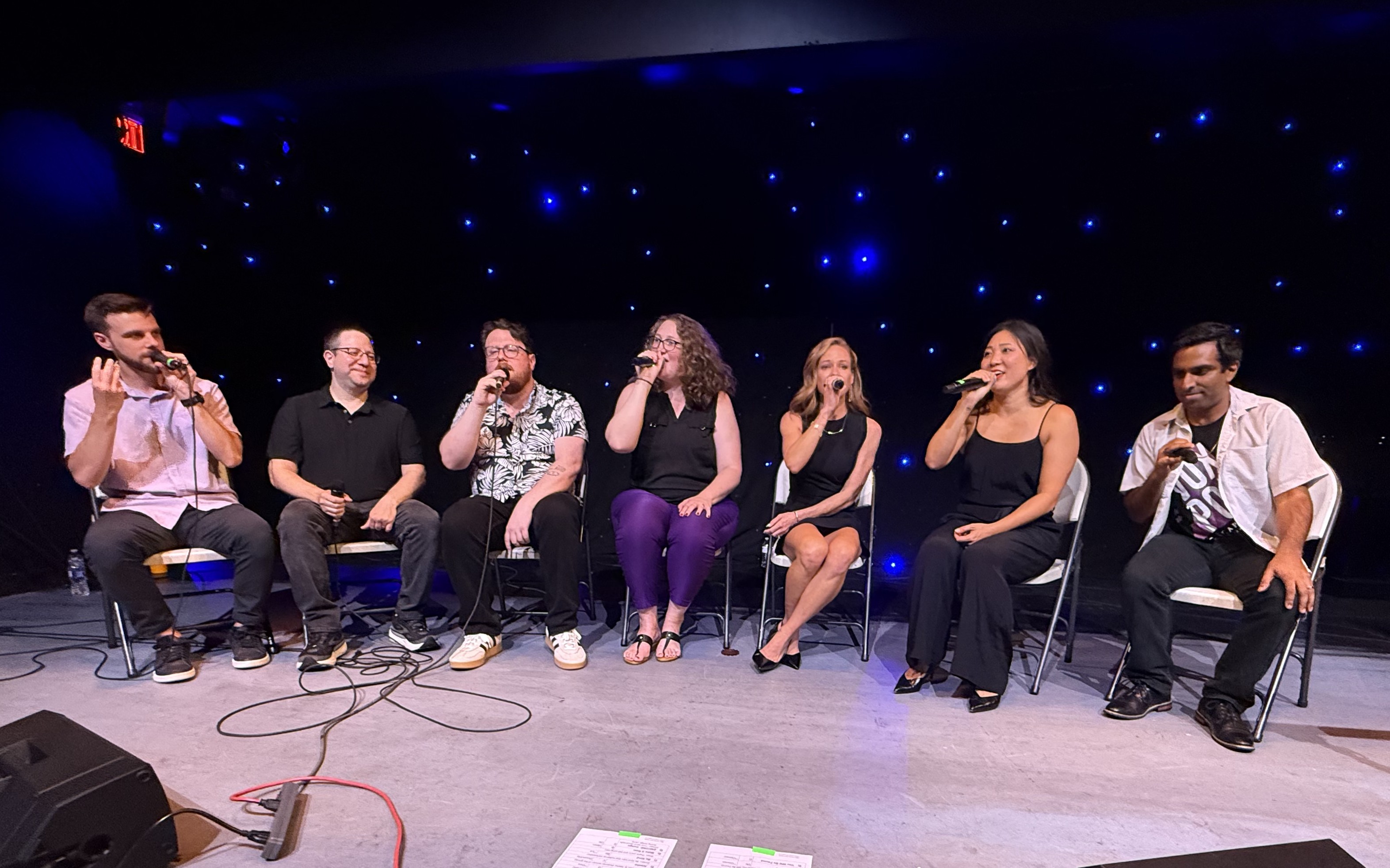 A cappella group singing